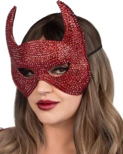 LEG AVENUE Rhinestone Devil Half Mask 5 LEG AVENUE Rhinestone Devil Half Mask -Caufields Store 81Tquo4mEfL. AC SY879