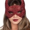 LEG AVENUE Rhinestone Devil Half Mask
