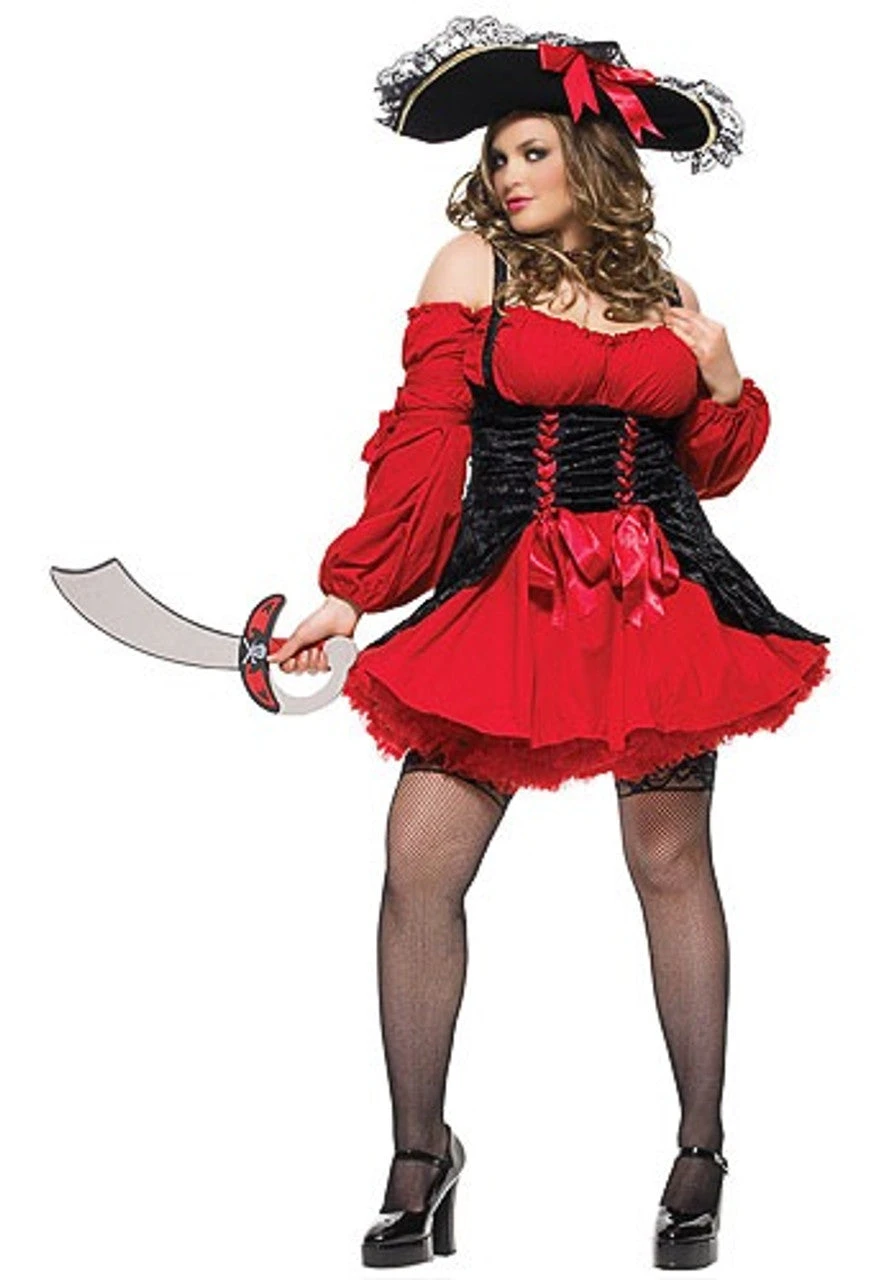 LEG AVENUE Vixen Pirate Wench Costume - Adult - Plus Size 1 LEG AVENUE Vixen Pirate Wench Costume - Adult - Plus Size