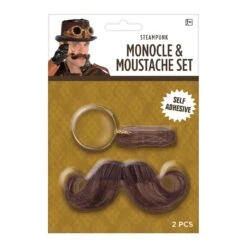 AMSCAN Steampunk Monocle And Moustache Accessory Kit