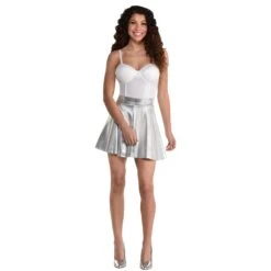 AMSCAN White Corset Faux Leather