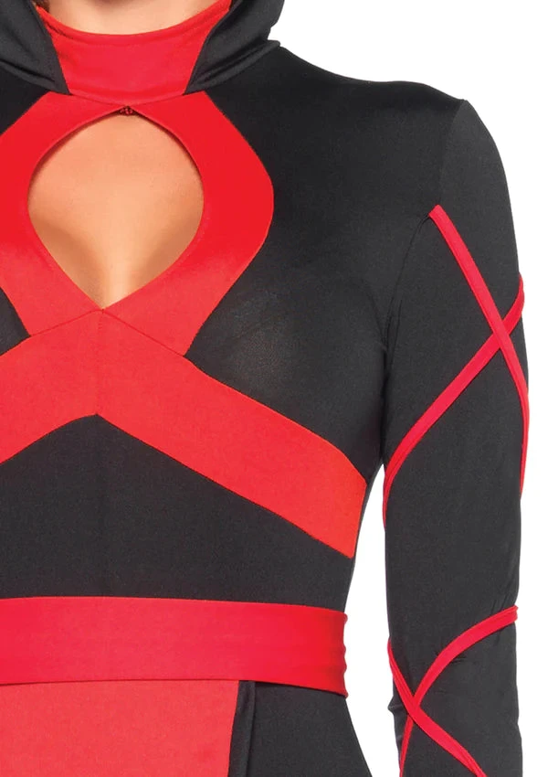 LEG AVENUE Red Dragon Ninja Costume Women's - Adult 3 LEG AVENUE Red Dragon Ninja Costume Women's - Adult - Image 3