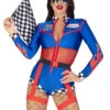 LEG AVENUE Cherry Bomb Race Car Romper Costume - Adult