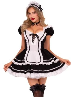 LEG AVENUE Maid To Flirt - French Maid Costume - Adult