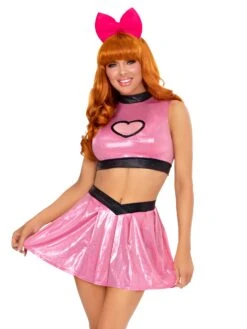 LEG AVENUE Super Cutie - Super Hero Cartoon Costume - Women's Pink