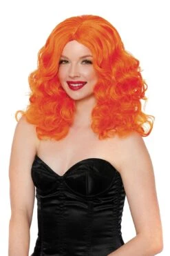 Dreamgirl Orange Wavy Wig