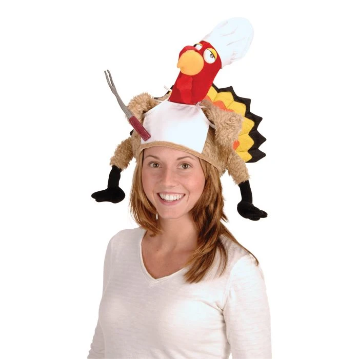 Plush Turkey Chef Hat 1 Plush Turkey Chef Hat