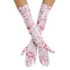 Fun World Blood Splatter Long White Gloves