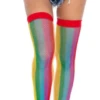 LEG AVENUE Rainbow Fishnet Thigh Highs
