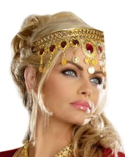 Dreamgirl Rubies N Gold Headpiece