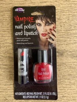 Fun World Vampire Nail Polish And Lipstick Set
