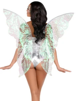 LEG AVENUE Iridescent Strapless Fairy Wings - White