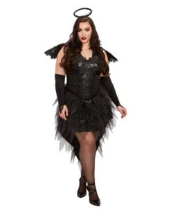 Dreamgirl Angel Of Darkness Costume - Plus Size