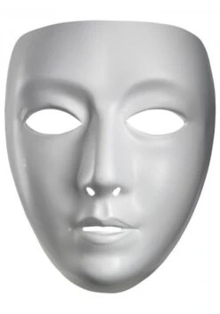 Disguise Blank Female Vacuform Mask - White