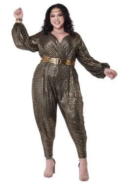 Gold Disco Queen Costume - Plus Size