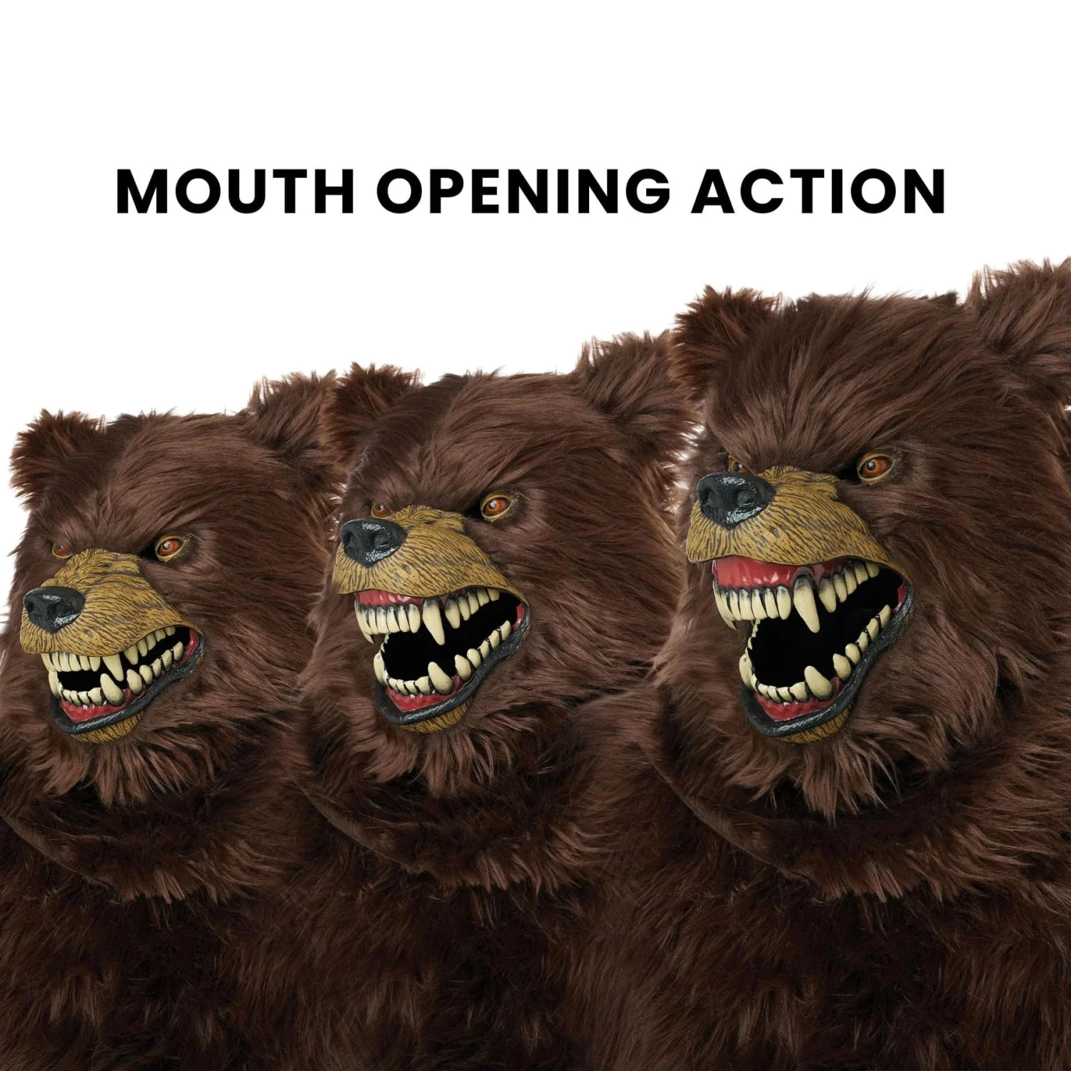 Ani-Motion Grizzly Bear Mask - Adult 2 Ani-Motion Grizzly Bear Mask - Adult - Image 2