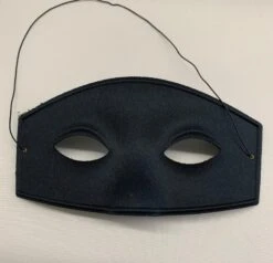 Italian Masked Hero Mask With Elastic Fastener - Black