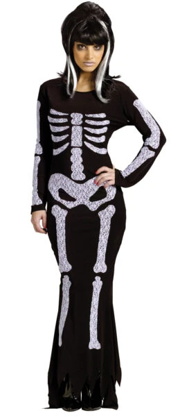 Fun World Skeleton Lace Gown Costume