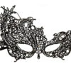 Black Brocade Lace Mask With Jewels