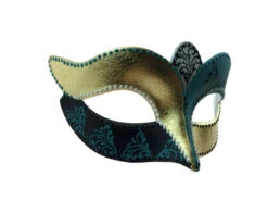 Gold & Silver Half Mask Assorted With Color Accent 5 Gold & Silver Half Mask Assorted With Color Accent -Caufields Store IMG 8291