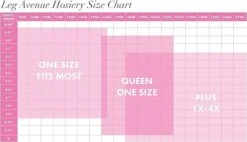 LEG AVENUE Spider Web Net Tights - Adult -Caufields Store Leg Avenue HOSIERY Size Chart 1