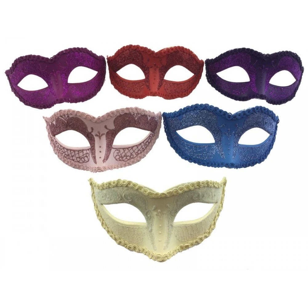 Glitter Masquerade Venetian Style Eye Mask 1 Glitter Masquerade Venetian Style Eye Mask