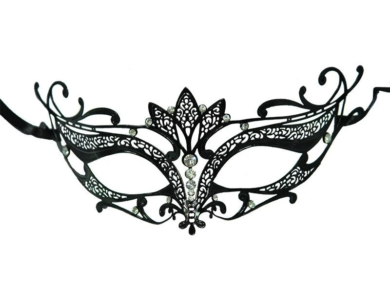 Laser Cut Half Mask - Black 1 Laser Cut Half Mask - Black