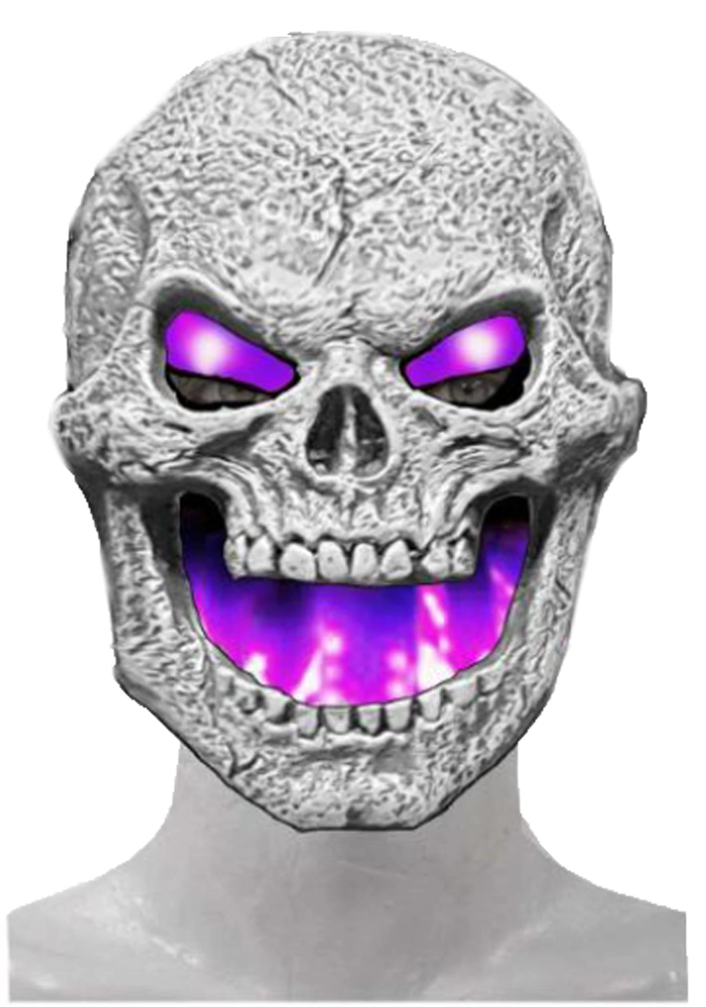 Light Up Flame Fiend Mask - Purple 1 Light Up Flame Fiend Mask - Purple