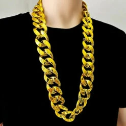 Large Hip Hop Chain Plain 4Cm - Gold