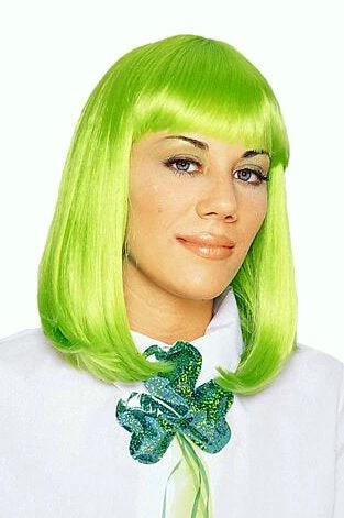 Deluxe Peggy Sue Wig - Lime Green 1 Deluxe Peggy Sue Wig - Lime Green