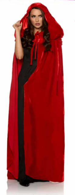 Red Velvet Cape With Deluxe Hood