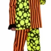 Blacklight Reflective Neon Terror Clown Costume Adult
