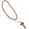 Wooden Cross Necklace/Rosary