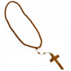 Wooden Cross Necklace/Rosary