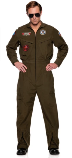 US NAVY/TOP GUN - Men's Pilot Jumpsuit