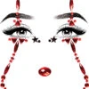 Clown Jeweled Face Sticker