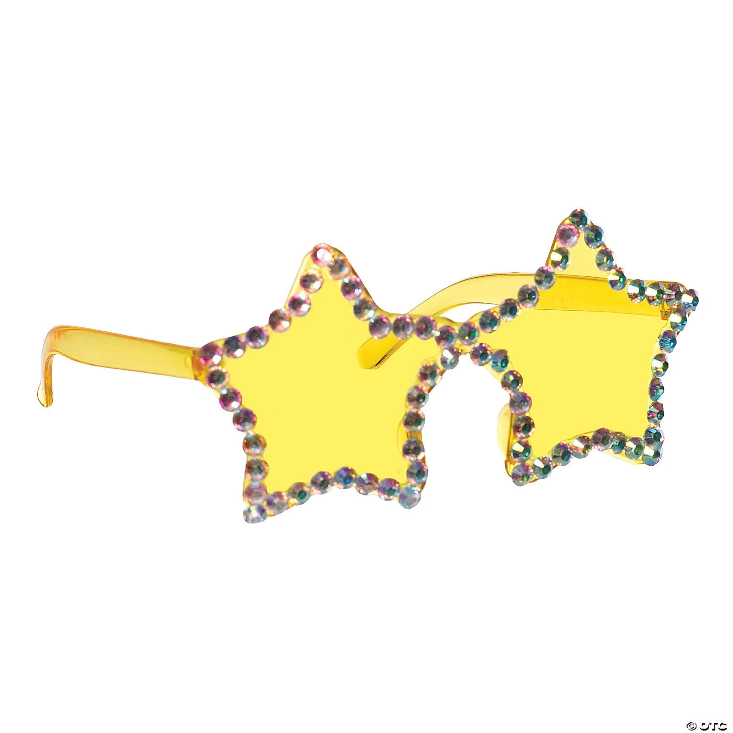 Gold Superstar Glasses With Rhinestones 1 Gold Superstar Glasses With Rhinestones