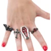 Gothic Vampire Rings Assortment 4pc