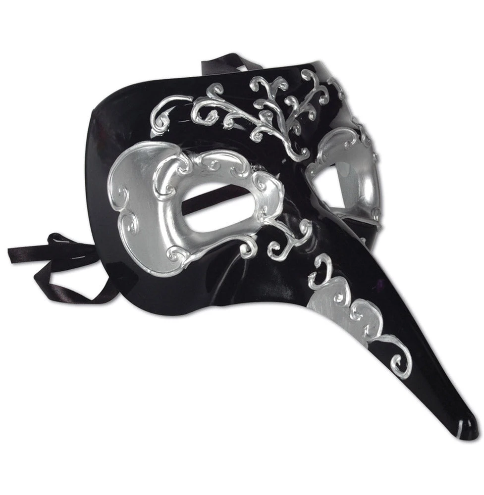 Venetian Mask - Black And Silver Zanni 1 Venetian Mask - Black And Silver Zanni