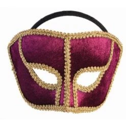 Venetian Mask - Burgundy Velvet Colombino