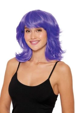 Dreamgirl Purple Choppy Bob Wig