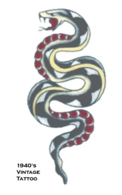Tinsley Transfers - 1940's Snake Temporary Tattoo