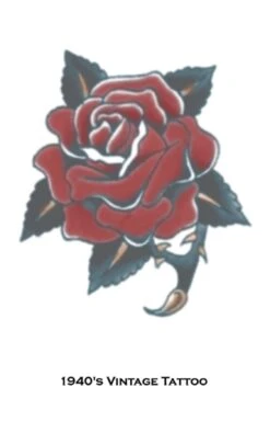 Tinsley Transfers - Vintage Rose Temporary Tattoo