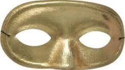 Italian Metallic Gold Domino Half Mask