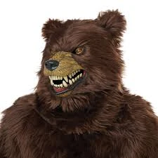 Ani-Motion Grizzly Bear Mask - Adult