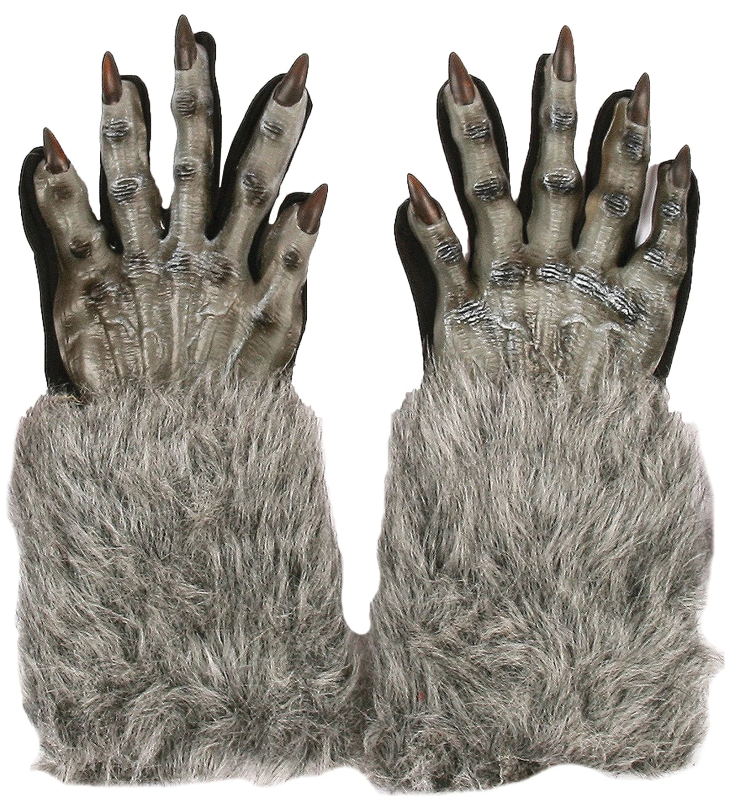 Fun World Werewolf Gloves - Grey 1 Fun World Werewolf Gloves - Grey
