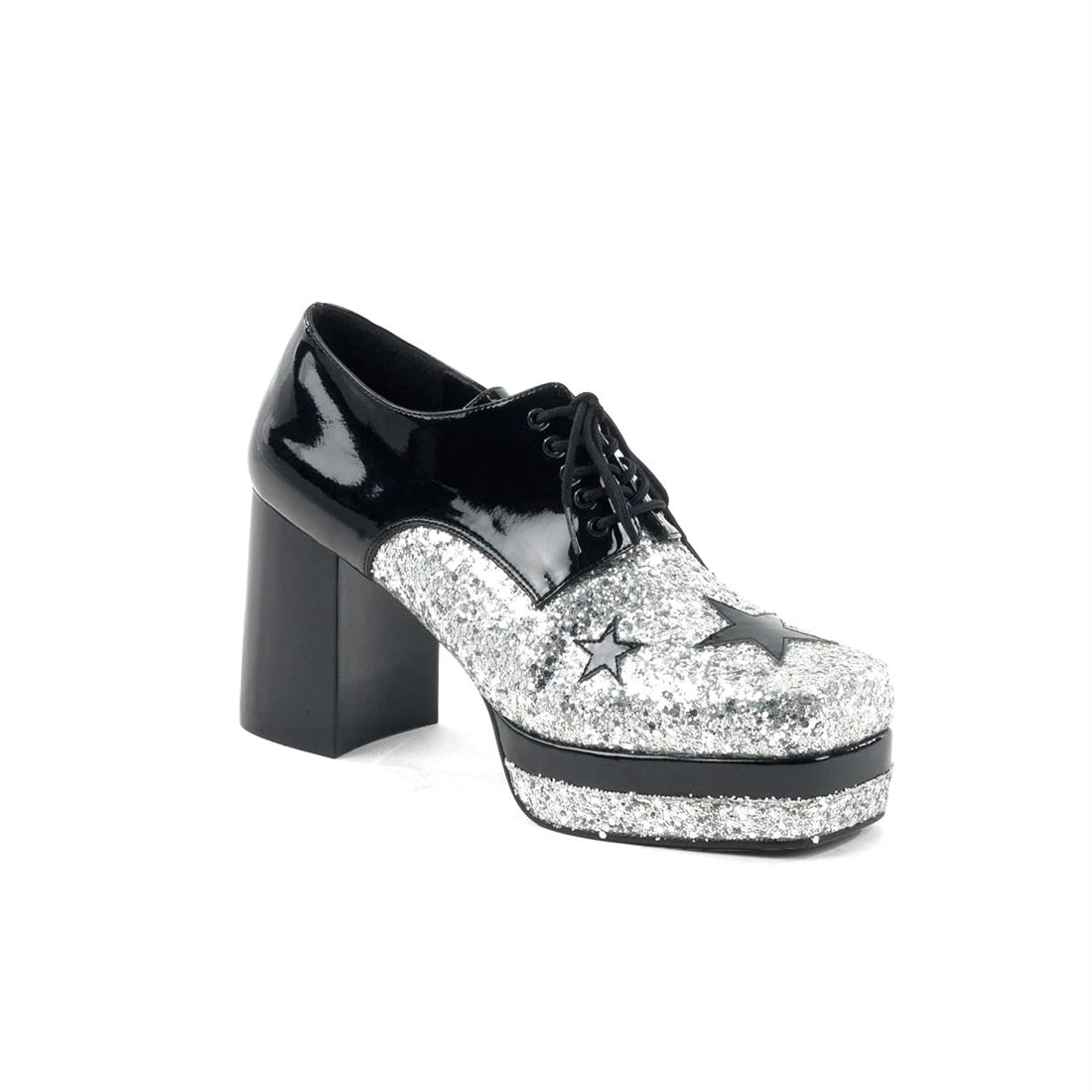 Glam Rock Platform Shoes - Black/Silver 1 Glam Rock Platform Shoes - Black/Silver