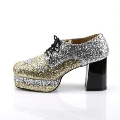 Glam Rock Platform Shoes - Gold/Silver -Caufields Store glamrock 02 s gg05