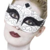 Venetian Mask - White And Black Swan Colombina