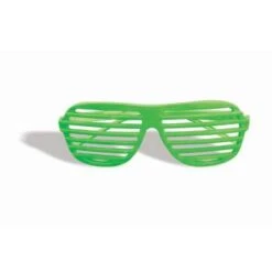 Forum Novelties Glasses - Slat 1980's Green
